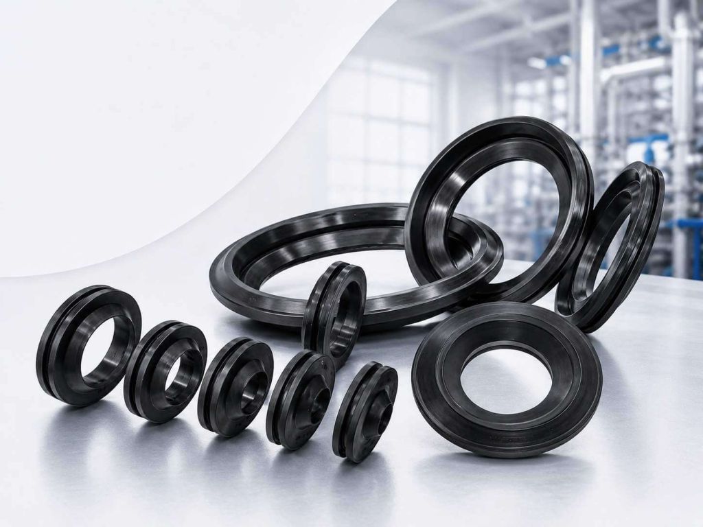 Assortment of vulcanized rubber pipe and wall grommets